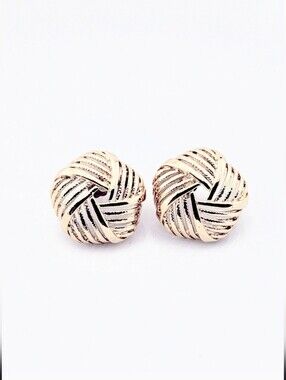 Classic Gold Knot Stud Earrings